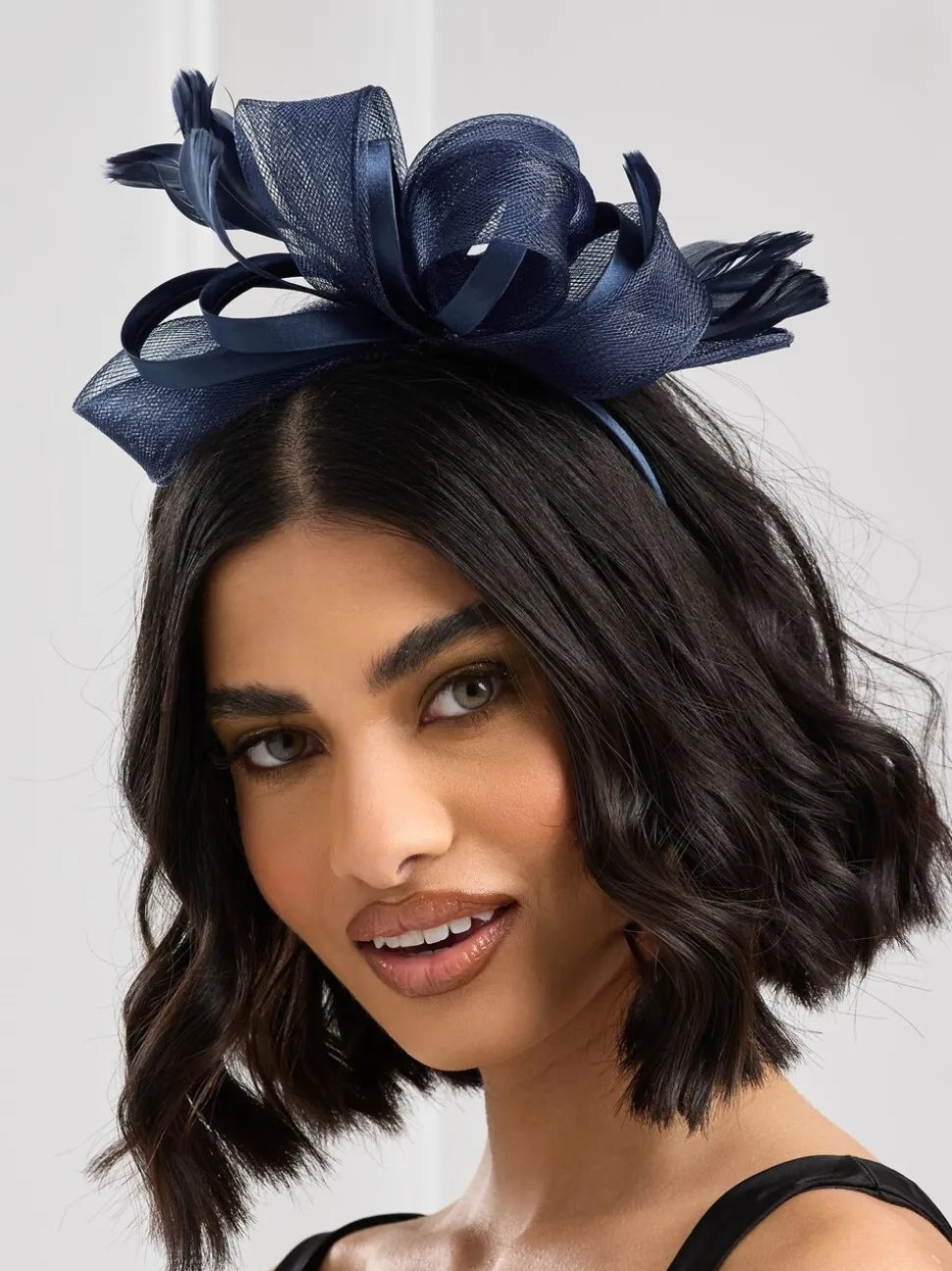 Blauw - Jon Richard medium Fascinator hoofdband