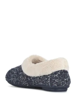 Blauw - Jones Bootmaker Faux-Fur-Lined Slippers