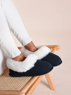 Blauw - Just Sheepskin Blue Ladies Classic Sheepskin Slipper