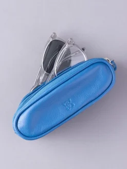 Blauw - Lakeland Leather dubbele brillenkoker