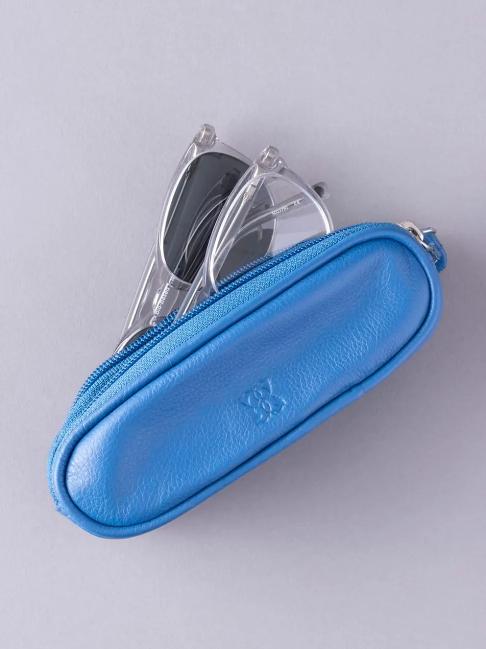 Blauw - Lakeland Leather dubbele brillenkoker