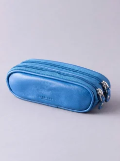 Blauw - Lakeland Leather dubbele brillenkoker