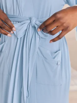 Blauw - Laura Ashley - Modal kamerjas met kanten afwerking