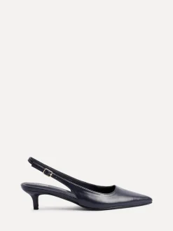 Blauw - Linzi Elvira slingback pumps met kleine hak