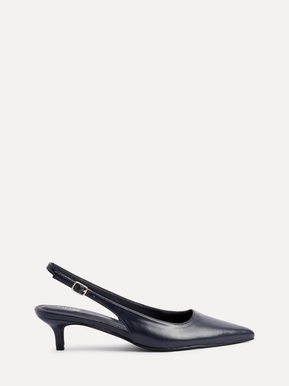 Blauw - Linzi Elvira slingback pumps met kleine hak