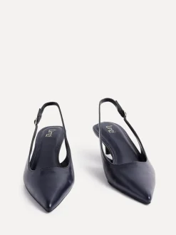 Blauw - Linzi Elvira slingback pumps met kleine hak