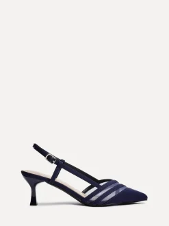 Blauw - Linzi Milan mesh pumps met hakken