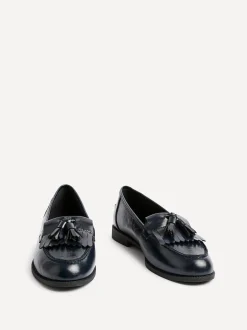 Blauw - Linzi Rosemary klassieke instaploafers met kwastjes
