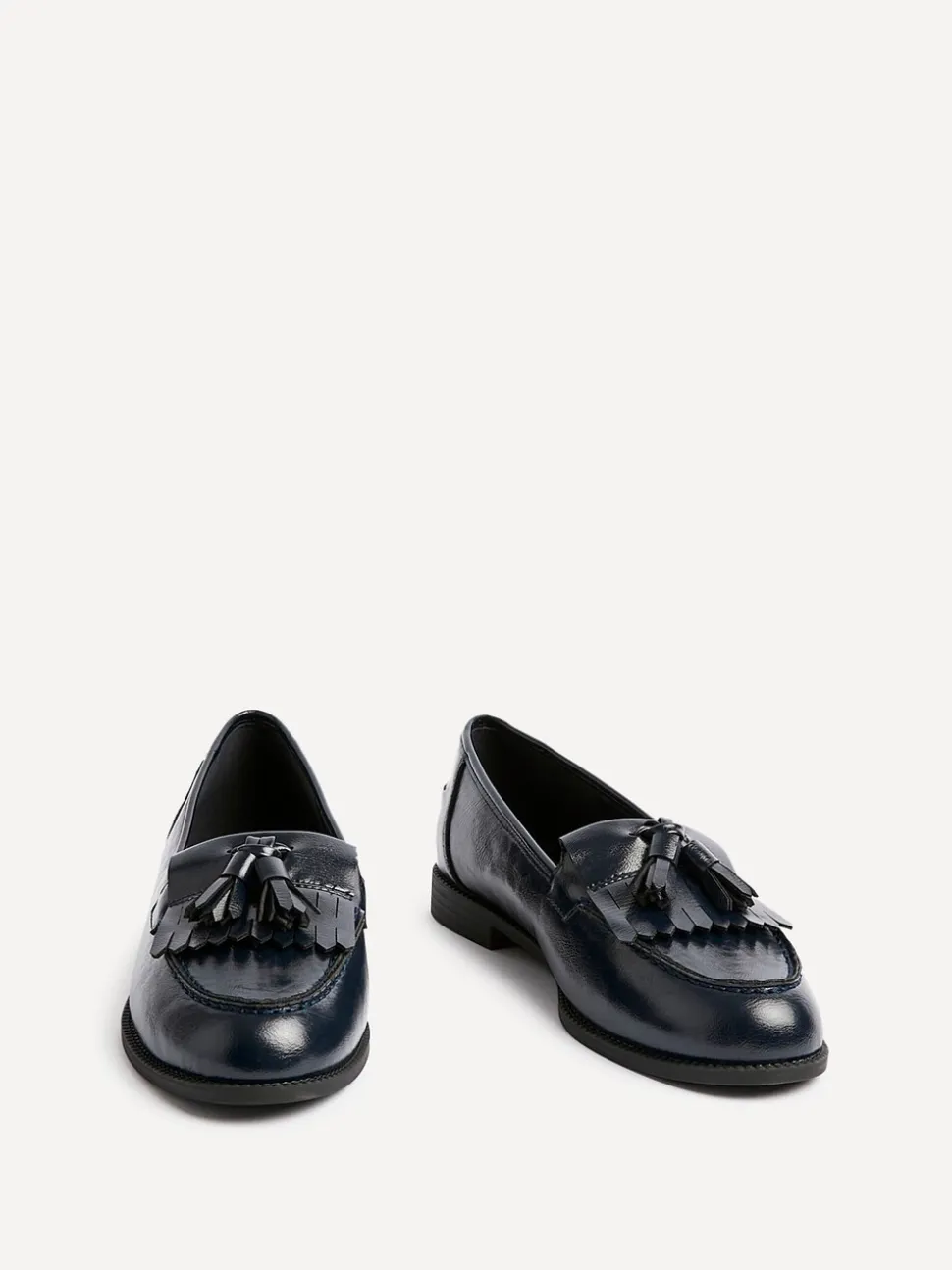 Blauw - Linzi Rosemary klassieke instaploafers met kwastjes