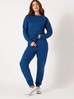Blauw - Long Tall Sally - Joggingbroek met boorden