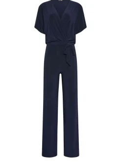 Blauw - Long Tall Sally jumpsuit met V-hals en overslag