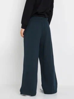 Blauw - M&Co - Joggingbroek met wijde pijpen