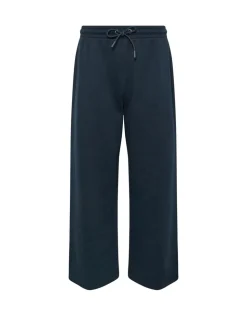 Blauw - M&Co - Joggingbroek met wijde pijpen