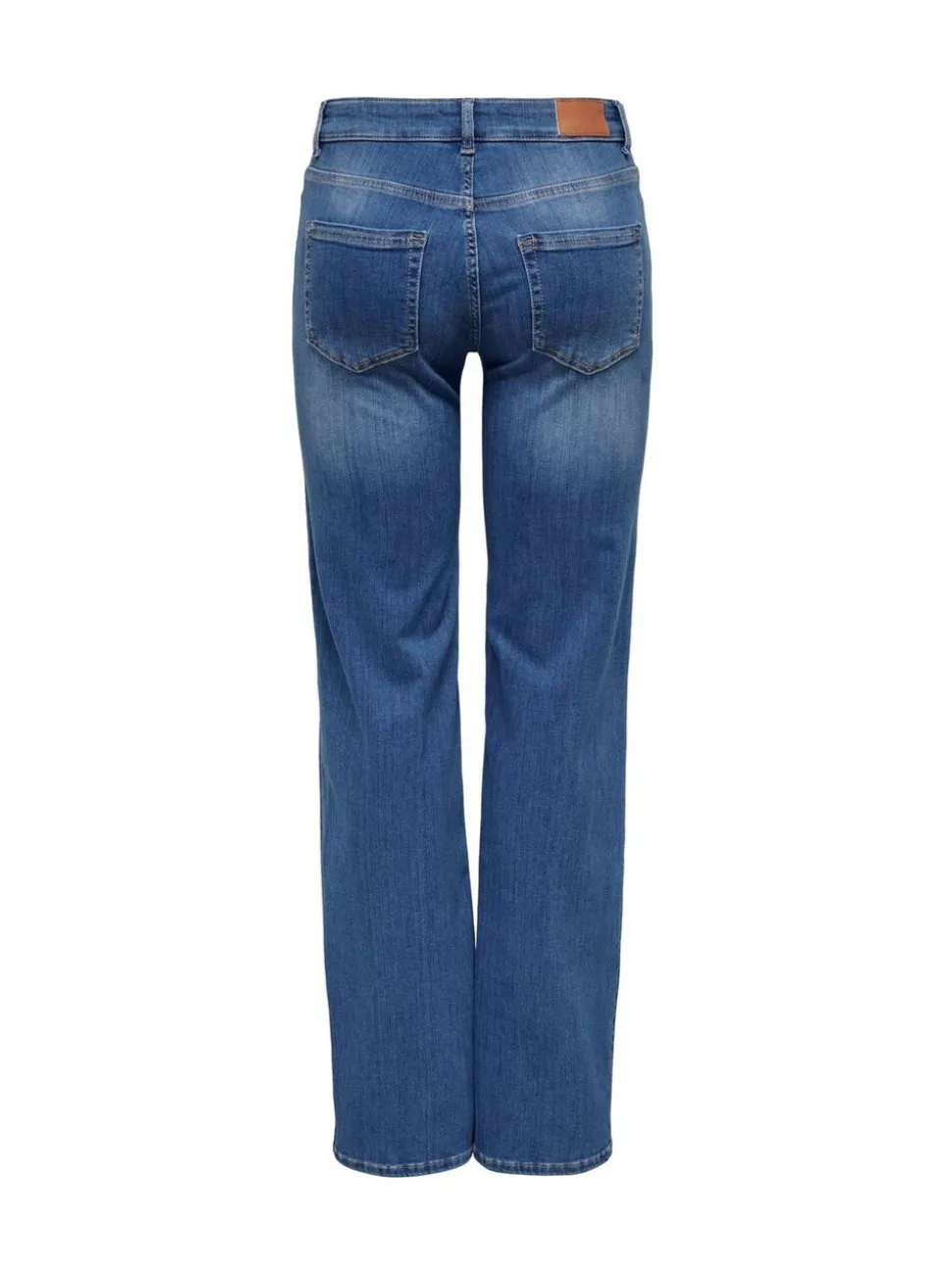 Blauw - ONLY Blush Mid Rise Straight Leg Jeans With Super Stretch