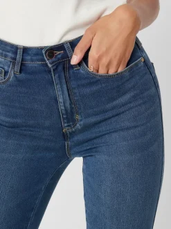 Blauw - ONLY Royal skinny jeans met hoge taille in super stretchy