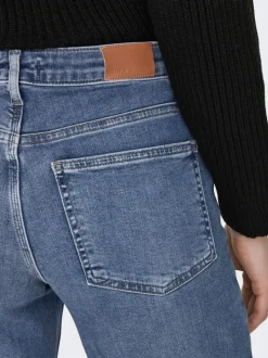 Blauw - ONLY Wide Leg High Waisted Jeans With Super Stretch