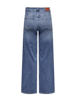 Blauw - ONLY Wide Leg High Waisted Jeans With Super Stretch