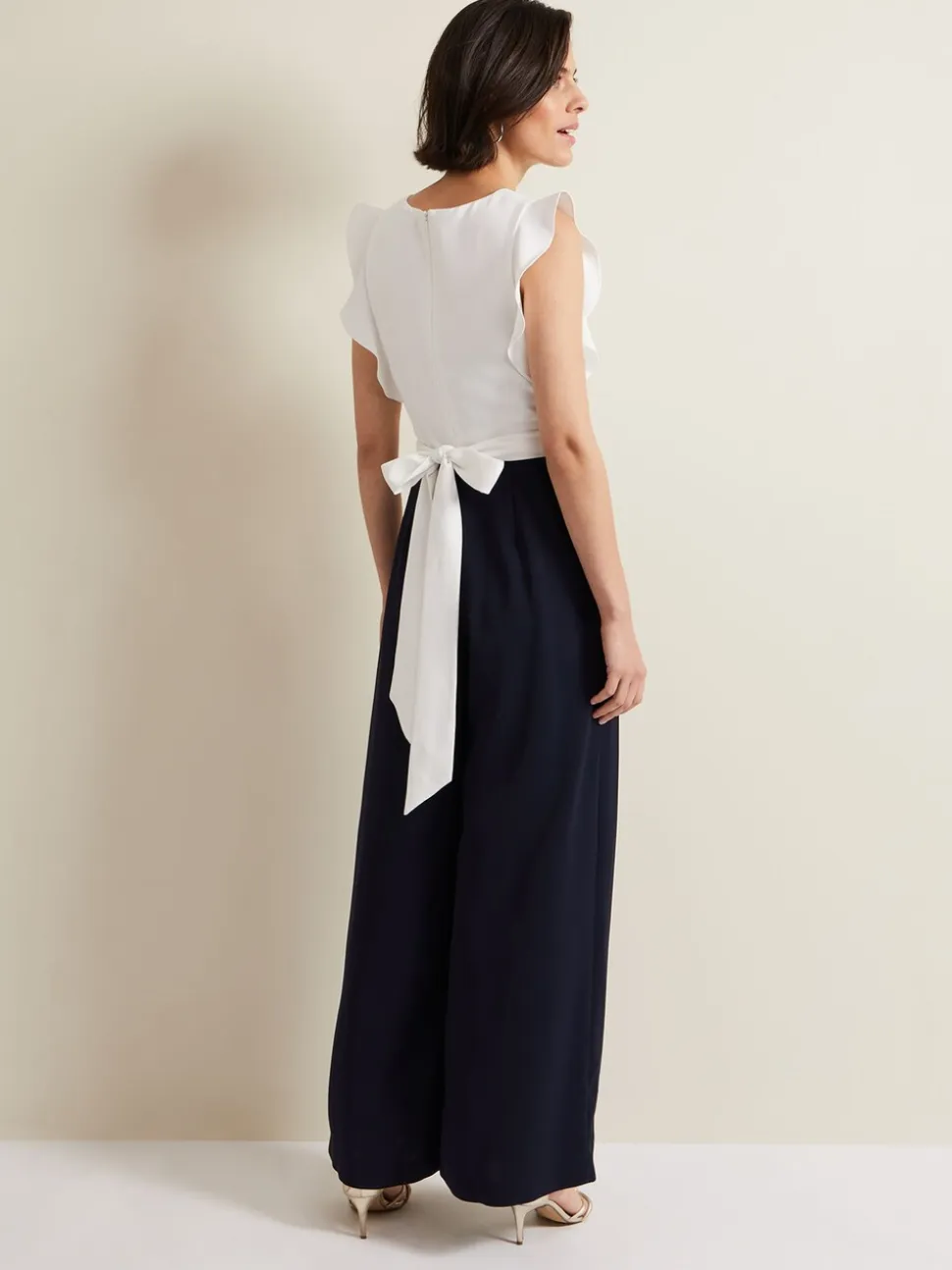 Blauw - Phase Eight Ayla Ruffle Jumpsuit