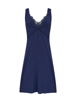 Blauw - Pour Moi - Zacht jersey Sofa Loves Lace hemdje met verborgen mesh ondersteuning