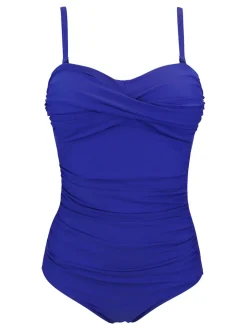 Blauw - Pour Moi Santa Monica tummy control corrigerend badpak met afneembare bandjes
