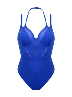 Blauw - Pour Moi Sydney beugelbadpak met dubbele bandjes