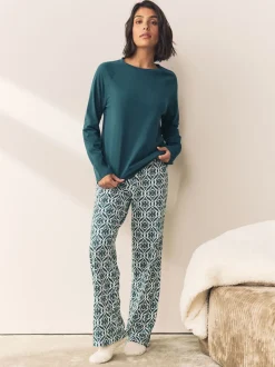 Blauw - Pyjama met lange mouwen
