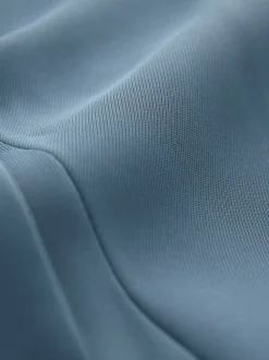 Blauw - Ruimvallend blazer met gerimpelde mouwen
