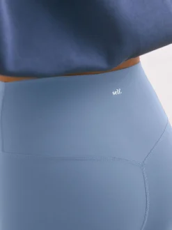 Blauw - self. Legging met hoge taille
