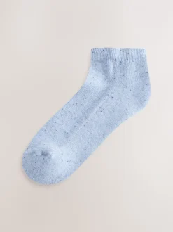 Blauw - Set van 4 paar sokken met kussenzool