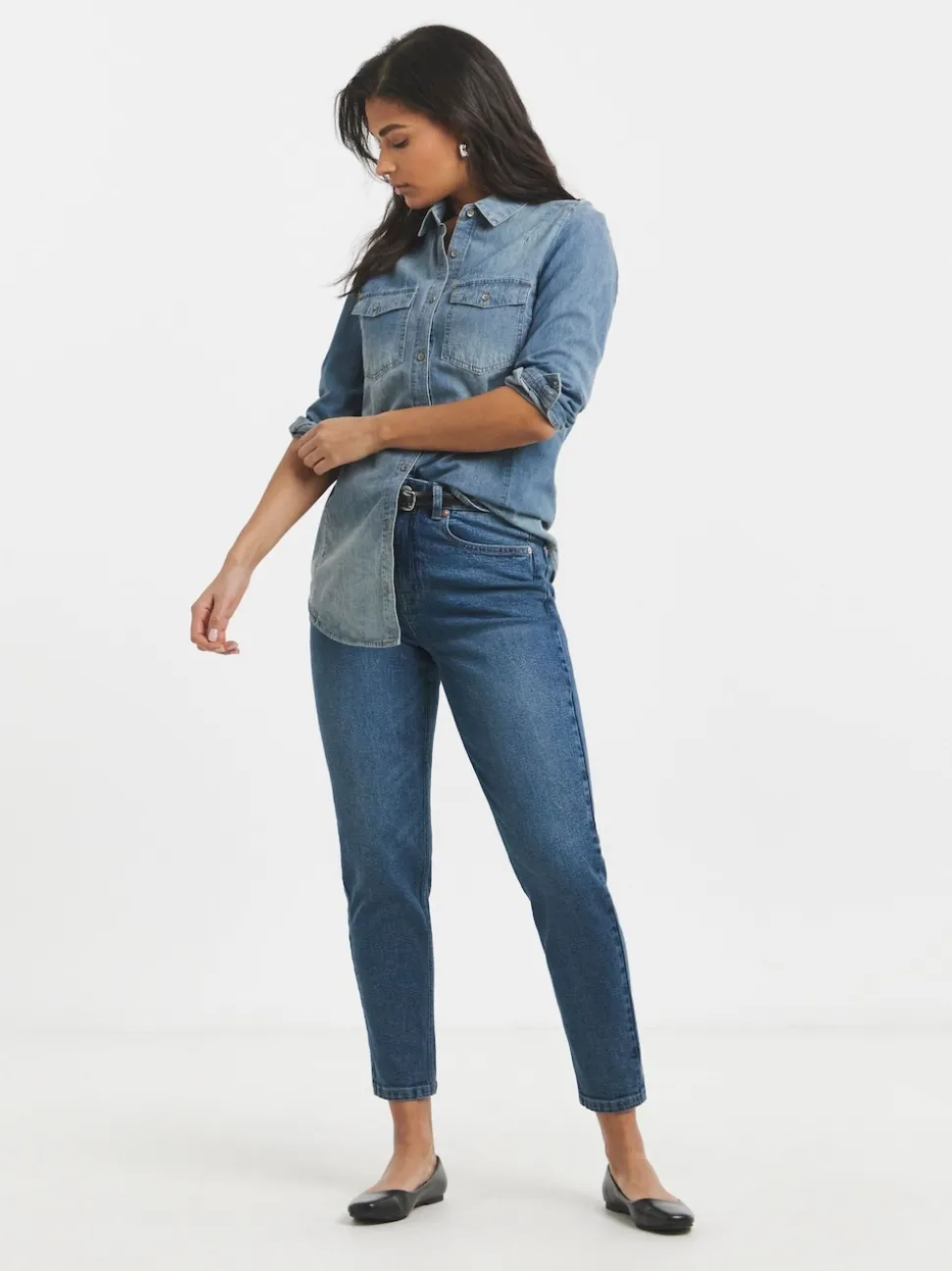 Blauw - Simply Be 99/1 Loose Mom Jeans