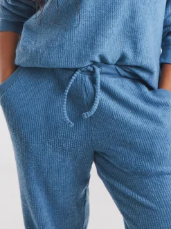 Blauw - Simply Be Pretty Secrets Brushed Waffle Lounge Pyjamas