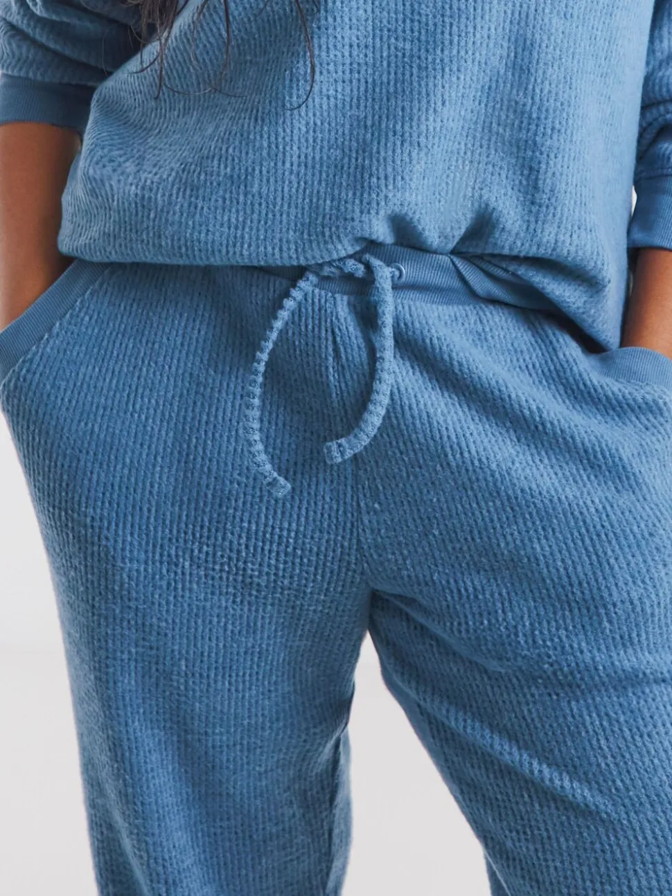 Blauw - Simply Be Pretty Secrets Brushed Waffle Lounge Pyjamas