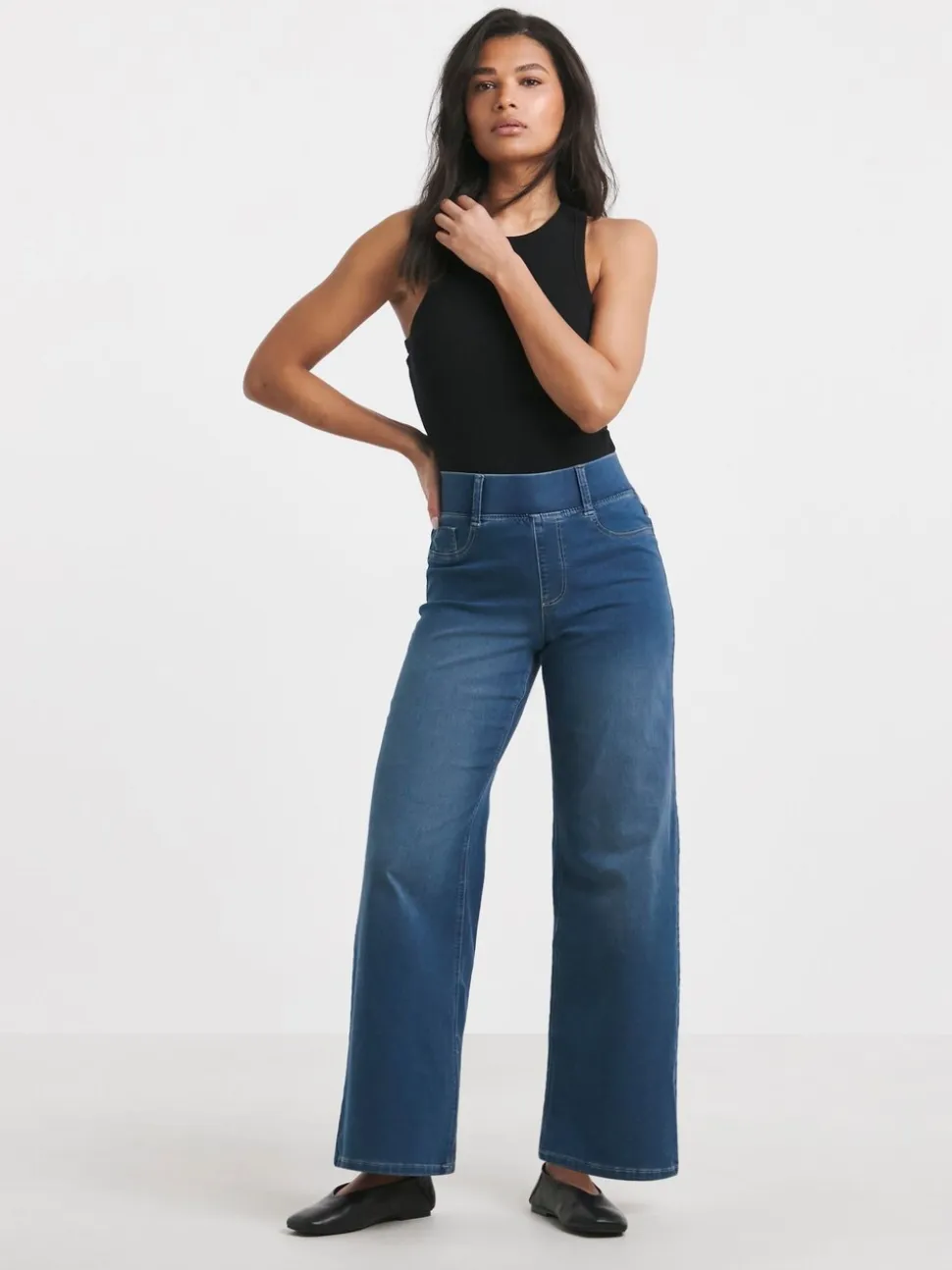 Blauw - Simply Be Wide Leg Jeggings