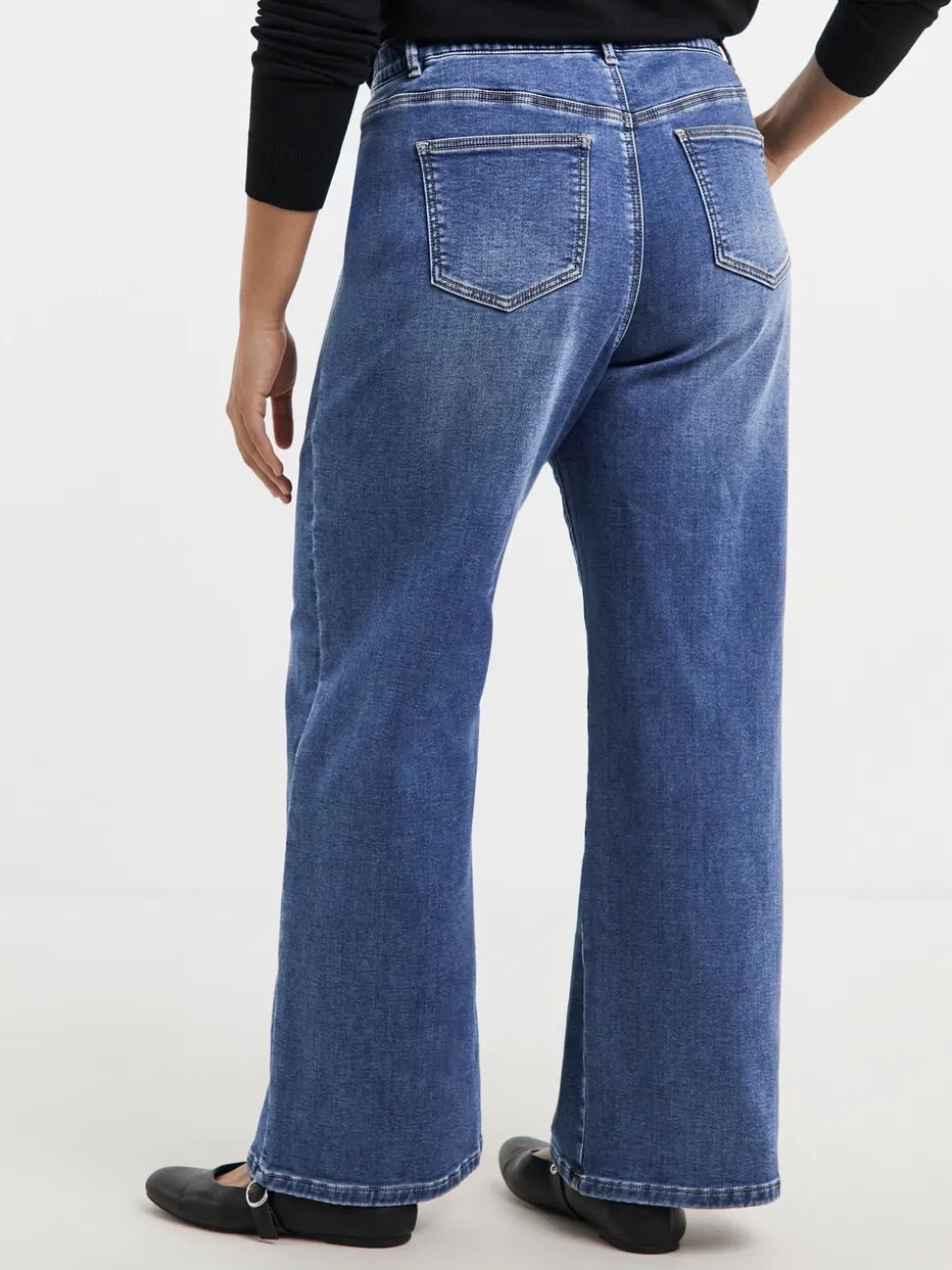 Blauw - Simply Be Wide Leg Cosy Jeans