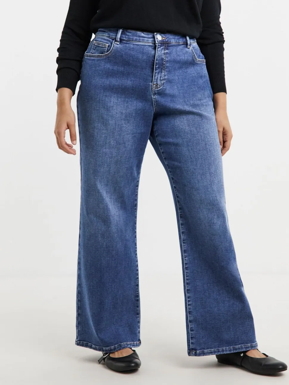 Blauw - Simply Be Wide Leg Cosy Jeans