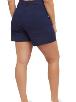 Blauw - SPANX SPANXsupersmooth™ stretchy keperstof shorts, 5"