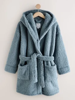 Blauw - Teddy badjas