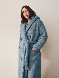 Blauw - Teddy badjas