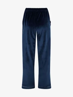 Blauw - The Little Tailor luxe kerstpyjama van zacht aanvoelend velours