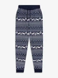 Blauw - The Little Tailor kerstpyjama met rendier