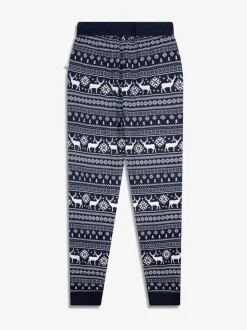 Blauw - The Little Tailor kerstpyjama met rendier