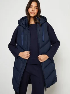 Blauw - Threadbare - Lange bodywarmer