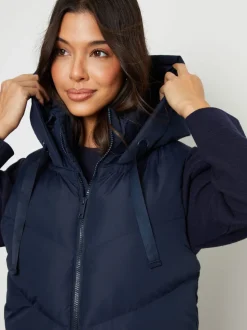 Blauw - Threadbare - Lange bodywarmer