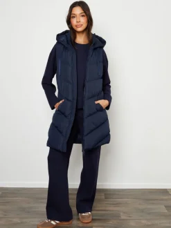 Blauw - Threadbare - Lange bodywarmer