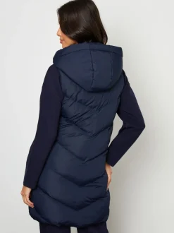 Blauw - Threadbare - Lange bodywarmer