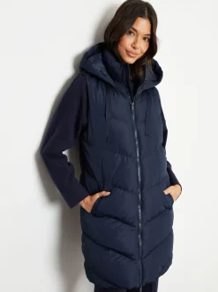 Blauw - Threadbare - Lange bodywarmer