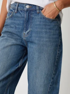 Blauw - Threadbare jeans met ruime rechte pijpen