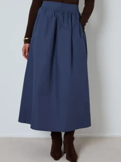 Blauw - Threadbare Midi rok met zakken