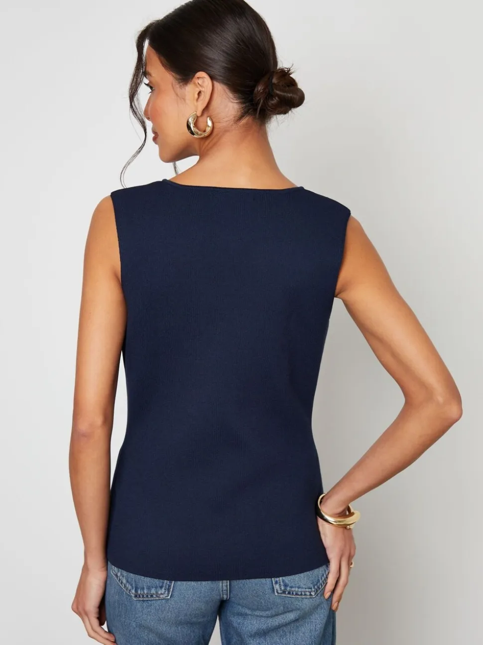 Blauw - Threadbare Ribbed Knitted Waistcoat