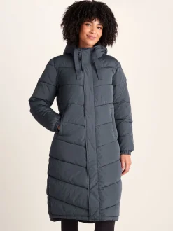 Blauw - Tog 24 Raleigh thermische gewatteerde lange jas met capuchon